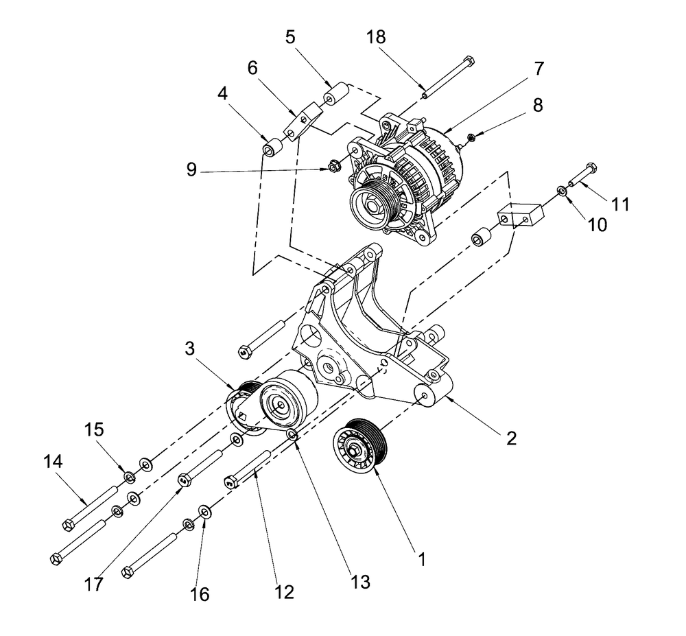Engine Group - Alternator Diagram and Parts List for 076160-05  Briggs and Stratton Generator